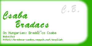 csaba bradacs business card